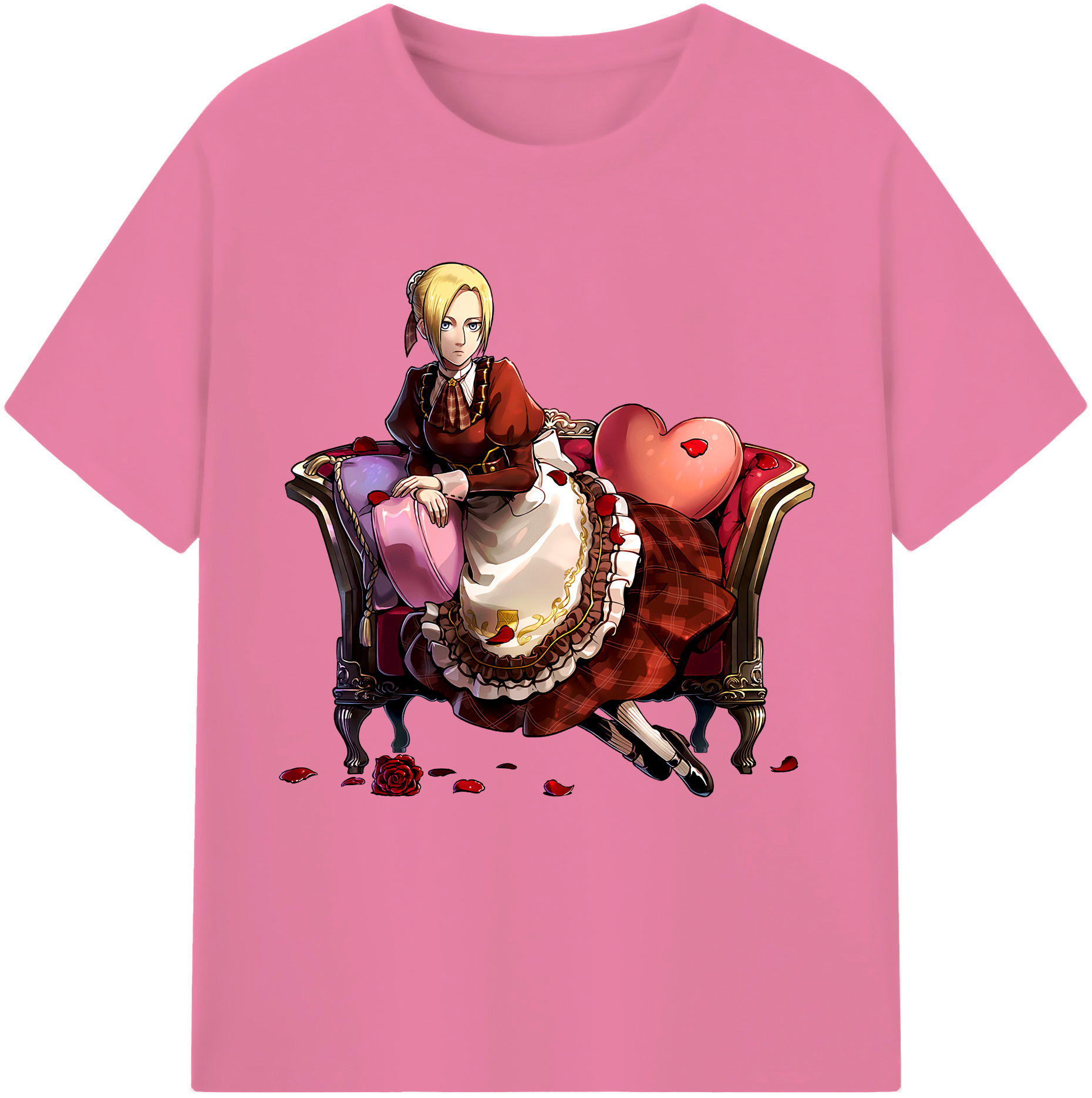 （画像用） 進撃の巨人 アニ・レオンハート Attack on Titan Annie Leonhart 綿100％半袖Tシャツ（フロントプリント）